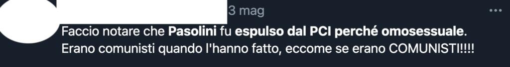 Pasolini espulso dal PCI perché omosessuale