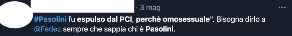 Pasolini espulso dal PCI perché omosessuale