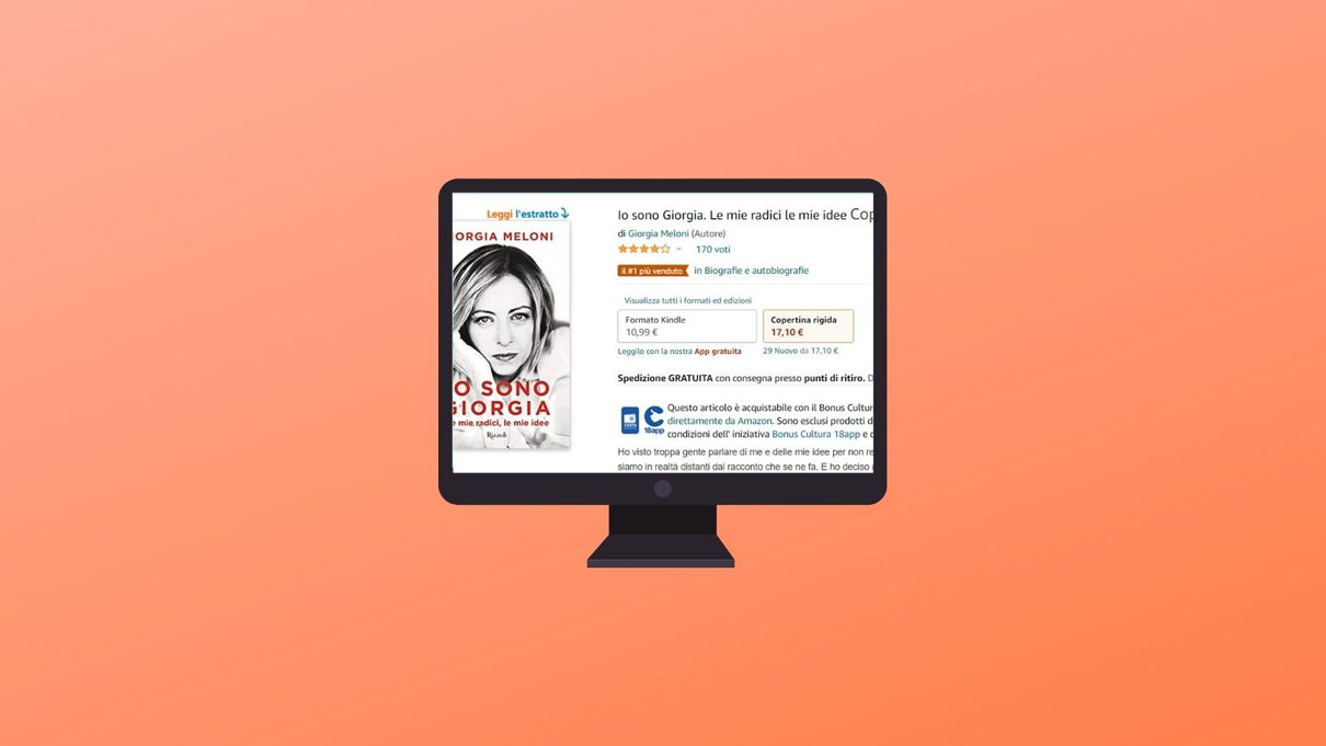 Prima Giorgia Meloni invitava gli italiani a non comprare su Amazon, ora vende lì il suo libro article-post