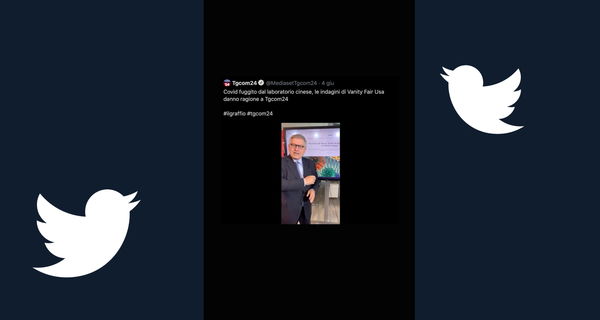 TgCom 24 dice che Vanity Fair gli ha dato ragione sull’origine in laboratorio del coronavirus