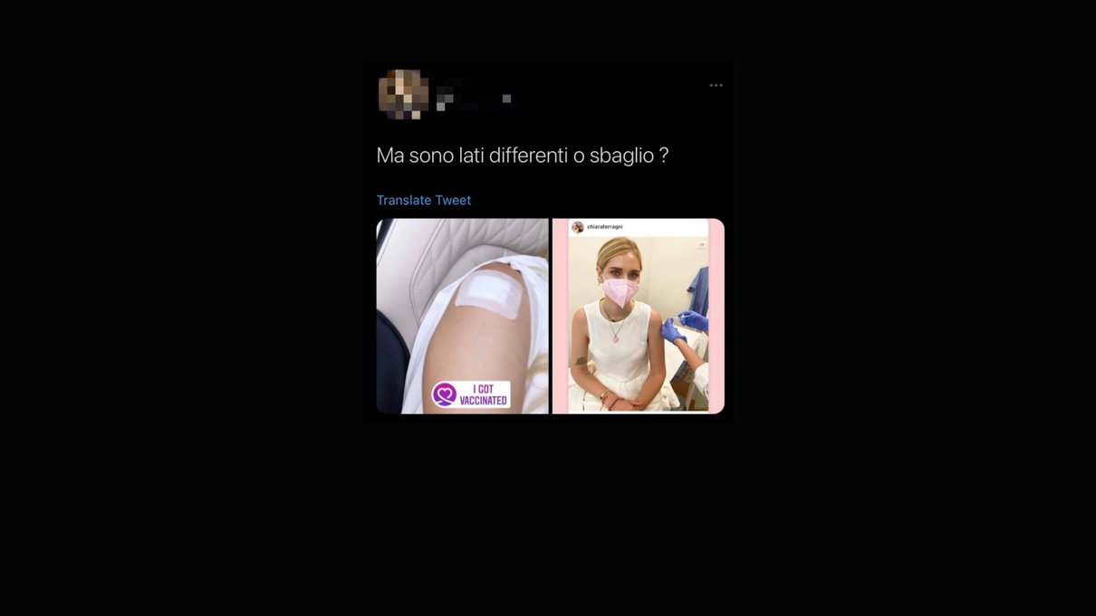 I complottisti che non conoscono la funzione specchio dello smartphone e pensano che il vaccino di Chiara Ferragni sia una montatura article-post