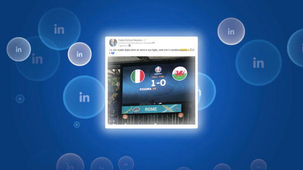 Ora su Linkedin si esulta anche per gli europei. Come il papà di Pessina
