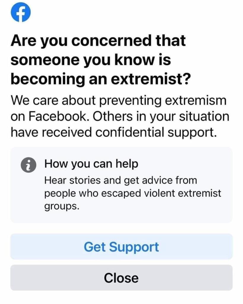 Facebook contro estremismo
