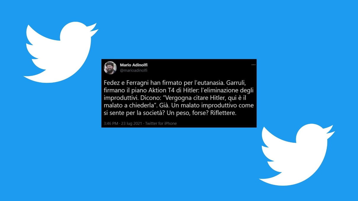 Per Adinolfi è come se i Ferragnez avessero firmato il piano Aktion T4 di Hitler article-post
