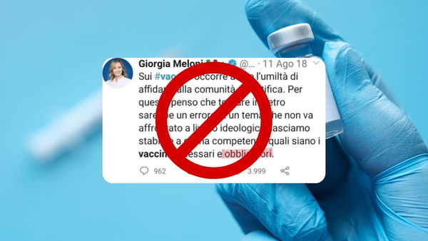 Giorgia Meloni cancella il tweet sui vaccini del 2018 ma tanto gli screen sono ovunque