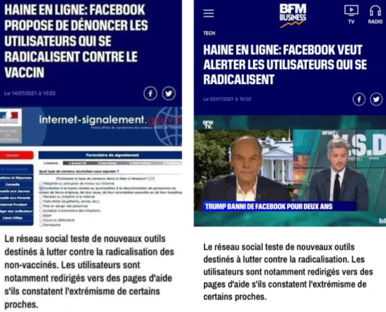 segnalare no vax su facebook