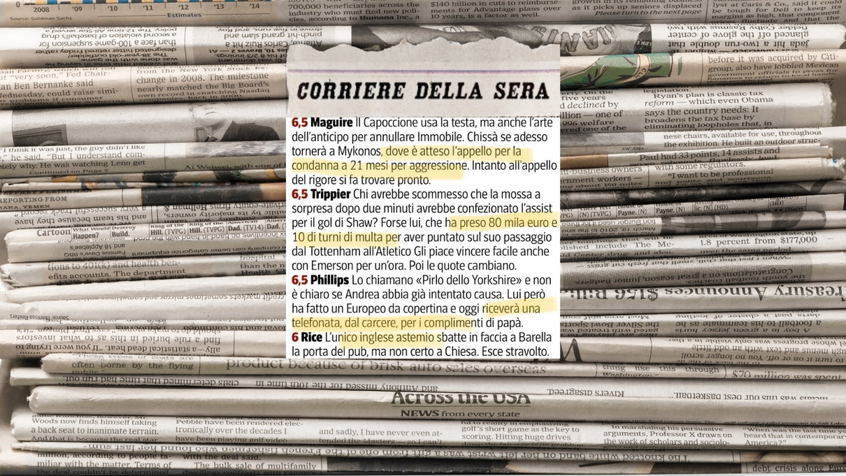 Se le pagelle «inglesi» del Corriere della Sera sembrano un casellario giudiziale article-post