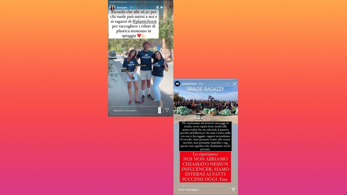 Imen Jane non ha collaborato con Plastic Free quindi stop agli insulti per la onlus che pulisce spiagge article-post