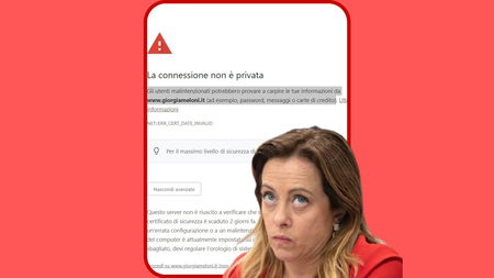 Abbiamo provato a navigare sul sito di Giorgia Meloni ma ci dice che non è sicuro article-post