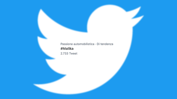 Ma Twitter che classifica come «passione automobilistica» l’hashtag #Malika?