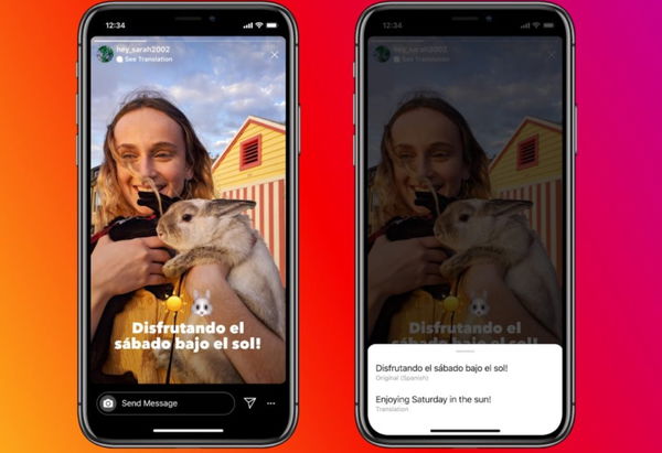 Su Instagram sarà possibile vedere la traduzione del testo nelle stories