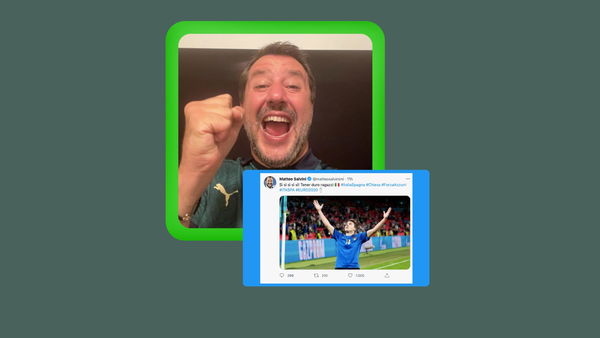 L’imprudente tweet di Salvini dopo il primo gol di Chiesa