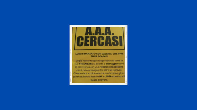 La vera (e brutta) storia del volantino “Cercasi Luigi” a Scafati La vera (e brutta) storia del volantino “Cercasi Luigi” a Scafati