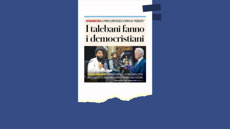 Il titolo del Fatto Quotidiano sui talebani che «fanno i democristiani» - Vimarsana News