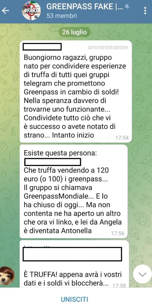 commenti truffa green pass