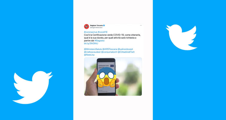 La Regione Toscana ha pubblicato su Twitter un green pass attivo cosa che il Garante aveva chiesto di non fare - Vimarsana News