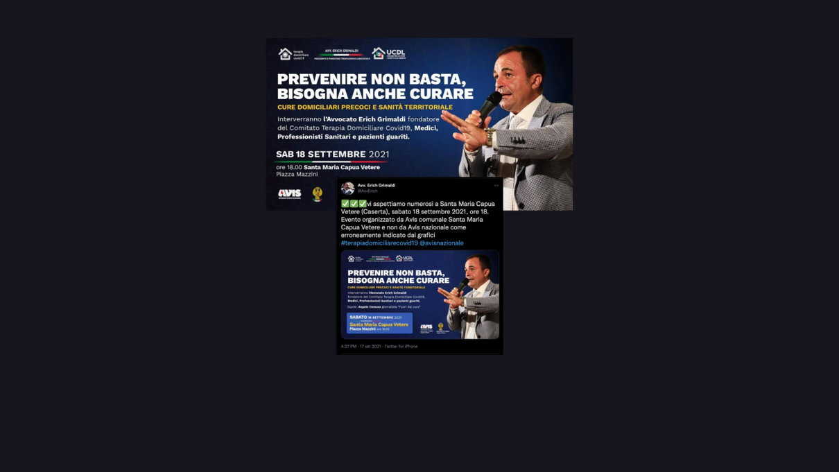 Avis Nazionale non ha dato il patrocinio all’evento di Erich Grimaldi: «Non condividiamo finalità e contenuti» article-post