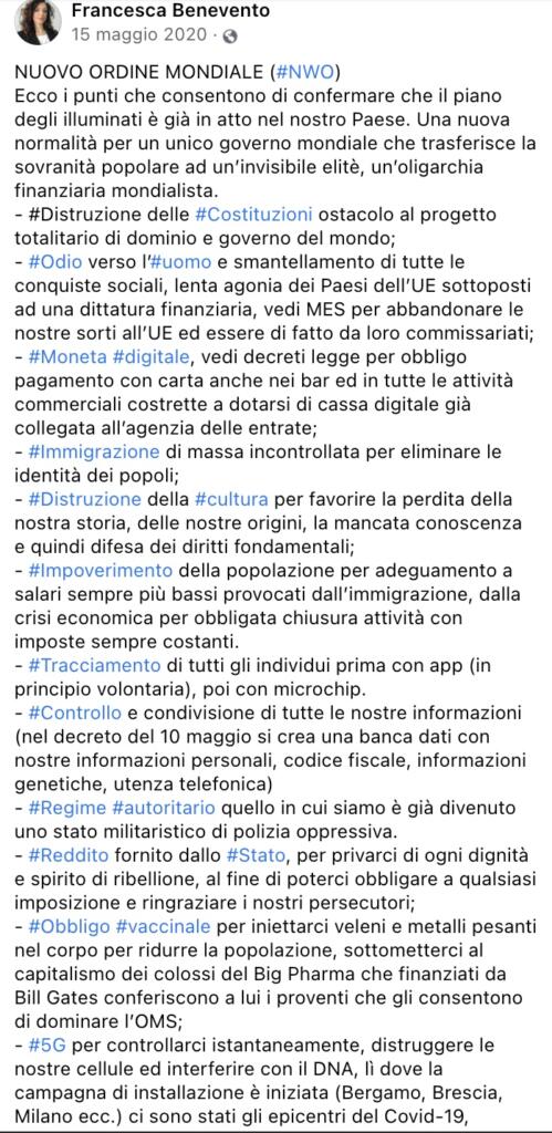 Francesca Benevento post 2