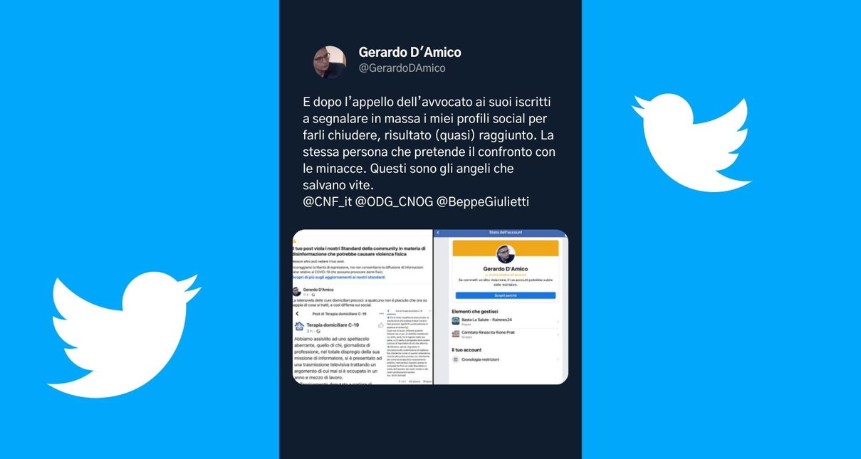 Gerardo D’Amico, giornalista capo della task force Rai contro le fake news Covid, vittima di squadrismo social article-post
