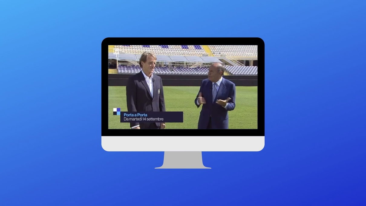 I giochi di parole di Bruno Vespa e Roberto Mancini nello spot per la nuova stagione di Porta a Porta article-post