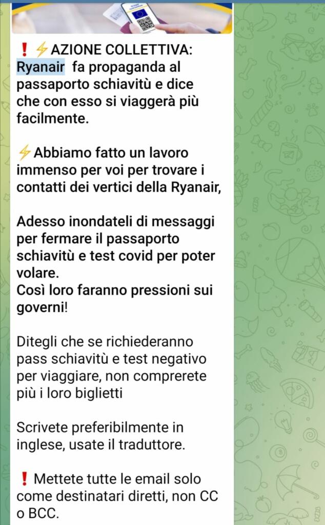 basta dittatura contro ryanair