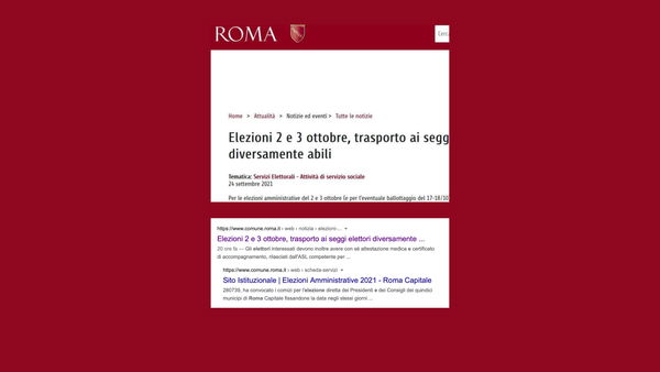 Per il sito ufficiale del comune di Roma, le elezioni si svolgeranno «il 2 e il 3 ottobre»