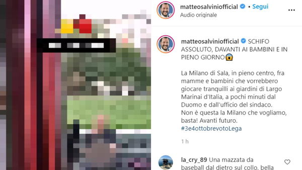 Sembra il profilo Instagram di Welcome to Favelas ma è quello di Matteo Salvini