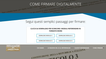 La raccolta firme digitali per il referendum contro il Green Pass, invece che semplificare, complica la vita article-post