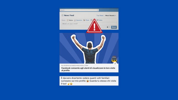 Perché non bisogna cliccare sul link «Facebook consente agli utenti di visualizzare le visite al profilo»