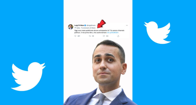 Il link al preordine di Amazon di Luigi Di Maio dai propri account social ufficiali e istituzionali Il link al preordine di Amazon di Luigi Di Maio dai propri account social ufficiali e istituzionali