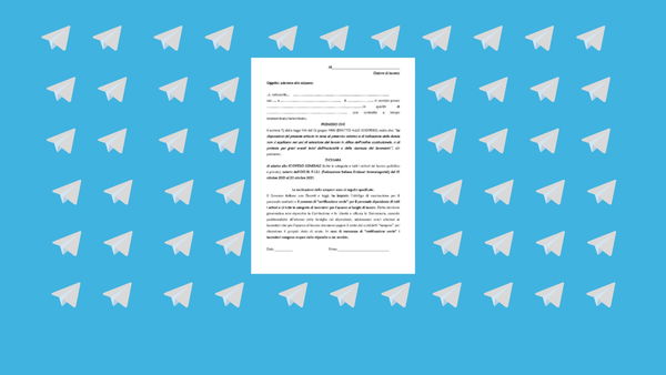 Su Telegram c’è il modulo (???) per lo sciopero del 15 ottobre