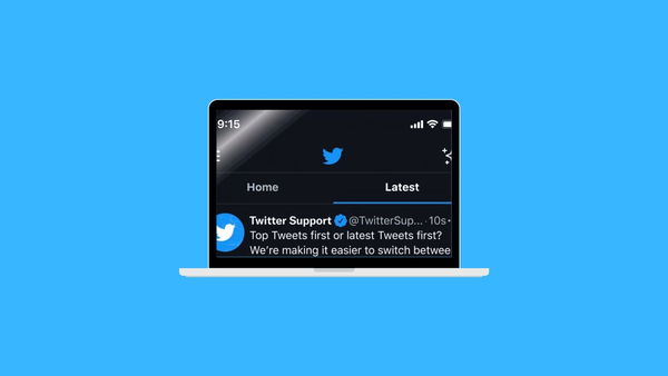 Twitter testa un modo per passare dai tweet più recenti ai tweet pensati per te in un sol tocco