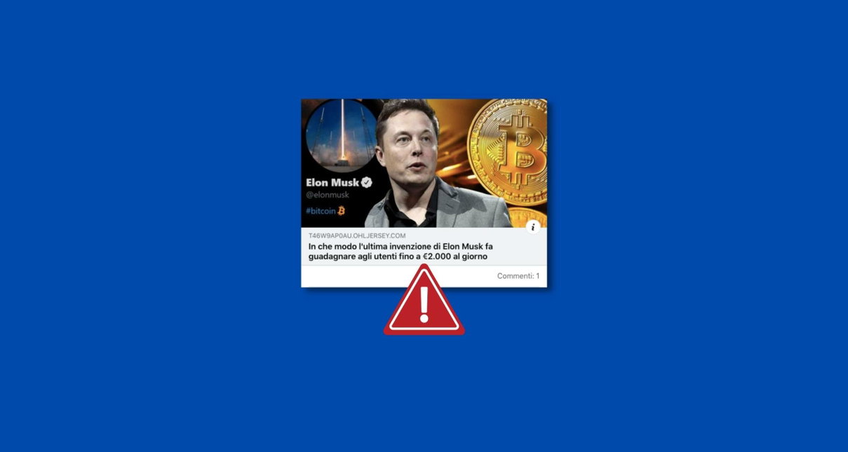Torna la truffa su Facebook di Elon Musk «che fa guadagnare 2000 euro al giorno» article-post