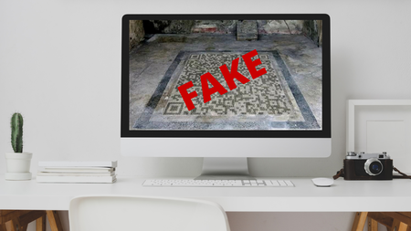 La foto modificata che mostra un QR Code tra i pavimenti di Pompei article-post