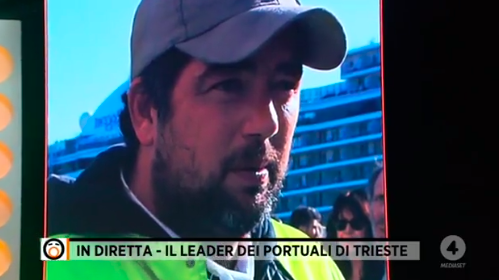 Su Telegram i no green pass volevano «fare casino» per Puzzer, ma lui spegne gli animi