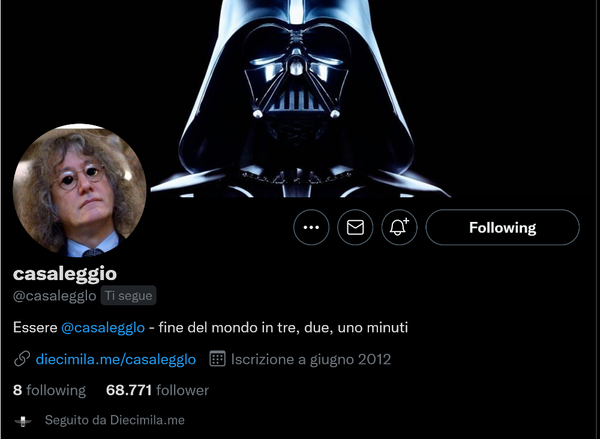 «L’account satirico @Casalegglo camminerà con le proprie gambe grazie all’asta degli NFT»