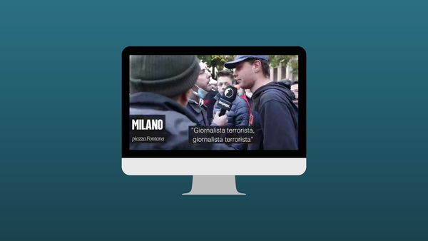 Proteste No Green Pass, giornalista spintonato prima della partenza del corteo a Milano