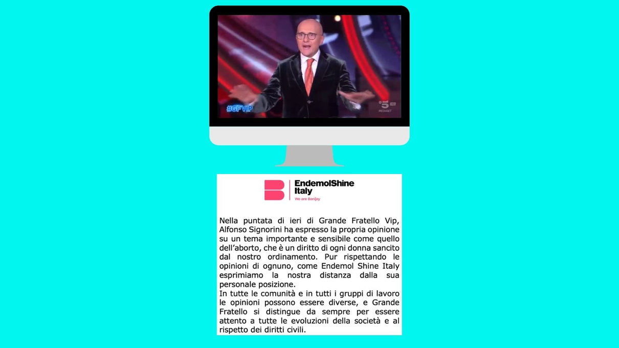 Endemol Shine Italy, casa di produzione del GFVip, si dissocia dalle parole di Signorini sull’aborto article-post