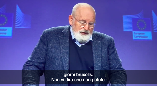 Se il commissario europeo Timmermans deve parlare in italiano per smentire le fake news sulla vendita delle case