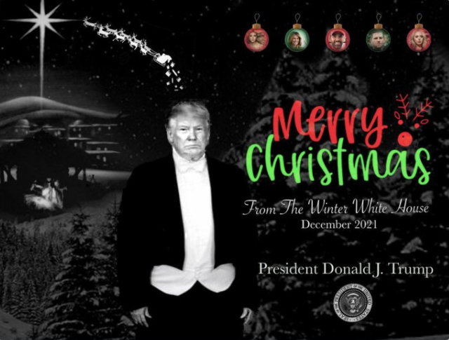 La cartolina fallica di Trump per augurare buon Natale 2021 che ha ingannato la rete article-post