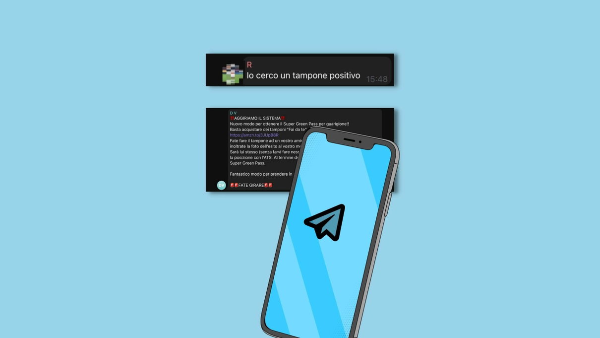 La ricerca via Telegram di persone con tampone positivo per ottenere il green pass sotto falso nome article-post
