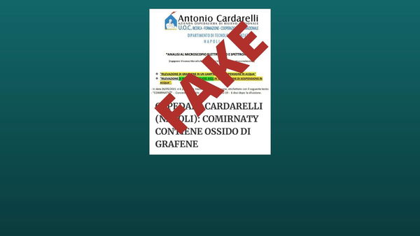 L’inossidabile bufala dell’ossido di grafene nei vaccini, nell’edizione del (falso) studio del Cardarelli di Napoli