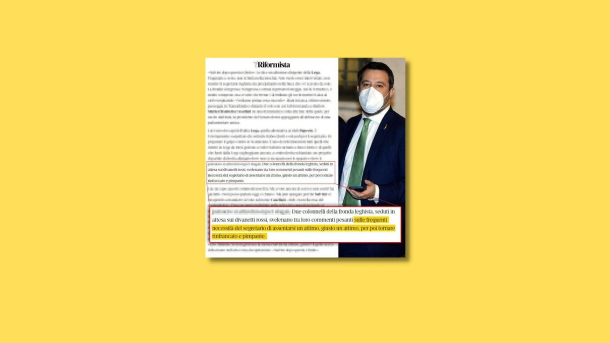 Lo scontro Salvini-Riformista. Il leghista: «Insinua che mi droghi». Sansonetti: «Ipotesi che sia eterodiretto» article-post