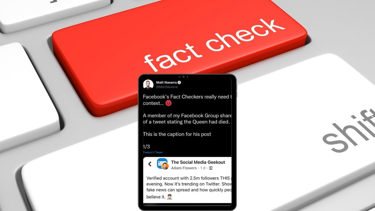 I fact-checkers di Facebook che bannano chi smentisce la fake news della regina Elisabetta morta article-post