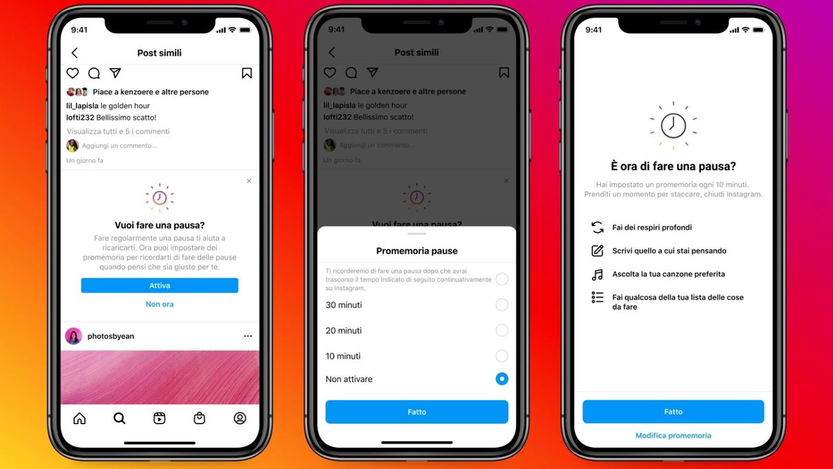Su Instagram arriva il promemoria per ricordarsi di fare delle pause regolari nell’utilizzo article-post