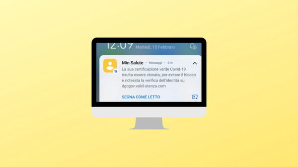 Attenzione all’sms truffa che fa riferimento al green pass clonato