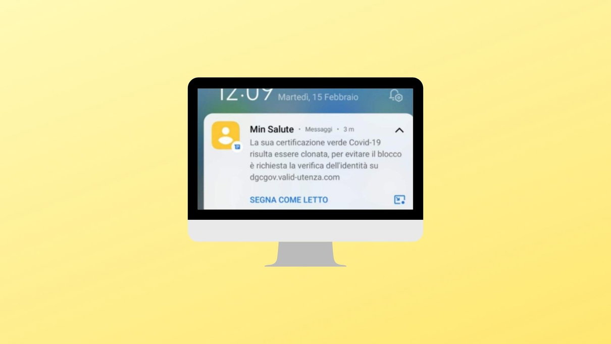 Attenzione all’sms truffa che fa riferimento al green pass clonato article-post
