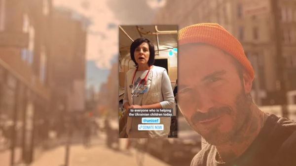 Le storie di David Beckham, che ha ceduto il suo profilo Instagram a una dottoressa ucraina