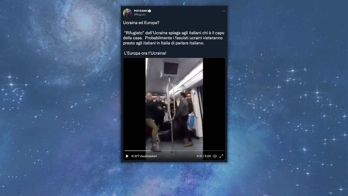Il direttore dell’Agenzia spaziale russa che twitta bufale sulle minacce di cittadini ucraini agli italiani article-post