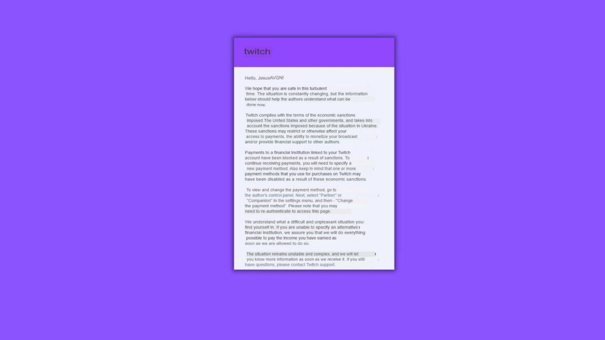 Twitch sospende i pagamenti agli streamer russi article-post